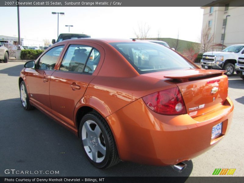 Sunburst Orange Metallic / Gray 2007 Chevrolet Cobalt SS Sedan