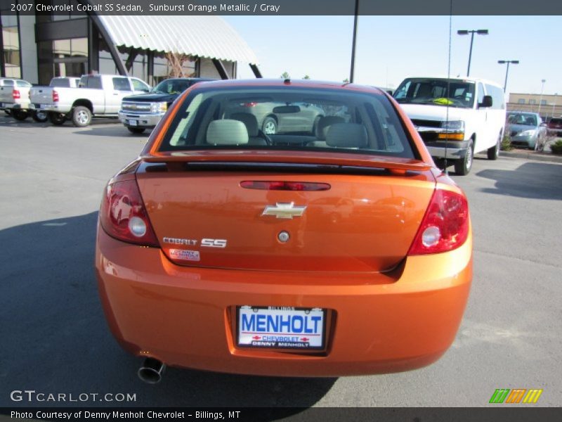 Sunburst Orange Metallic / Gray 2007 Chevrolet Cobalt SS Sedan