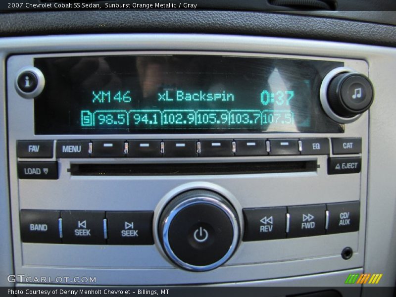 Audio System of 2007 Cobalt SS Sedan