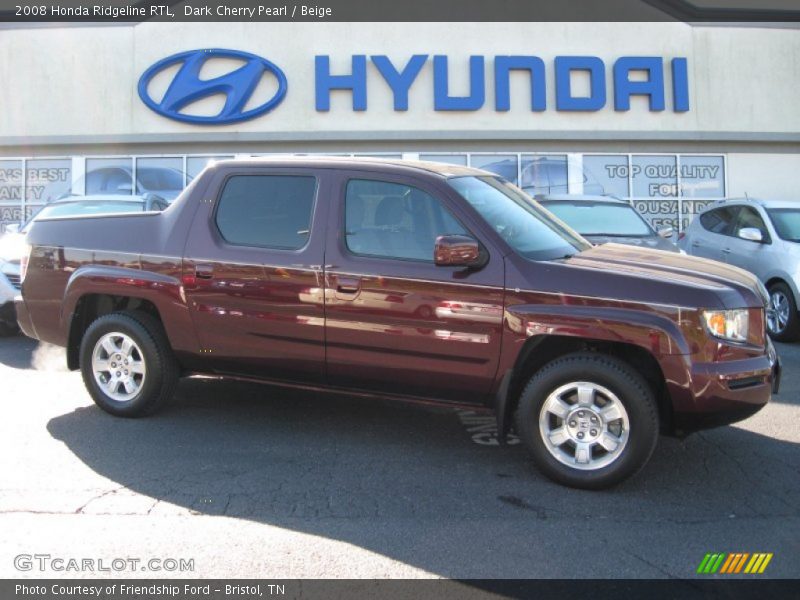Dark Cherry Pearl / Beige 2008 Honda Ridgeline RTL