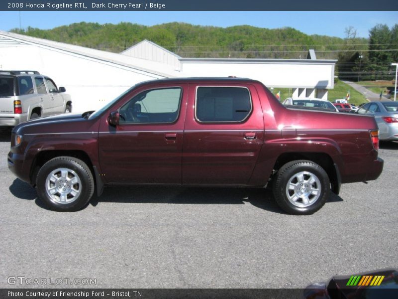 Dark Cherry Pearl / Beige 2008 Honda Ridgeline RTL