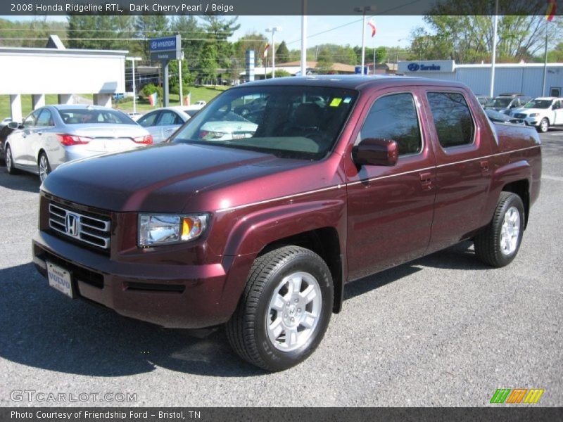Dark Cherry Pearl / Beige 2008 Honda Ridgeline RTL