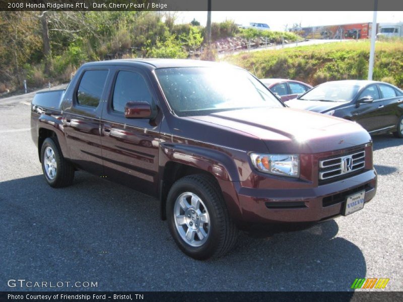 Dark Cherry Pearl / Beige 2008 Honda Ridgeline RTL