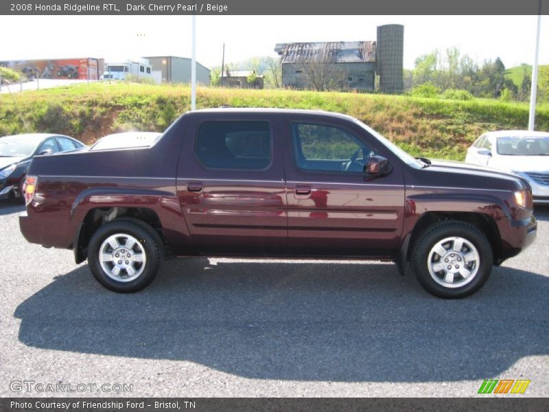 Dark Cherry Pearl / Beige 2008 Honda Ridgeline RTL