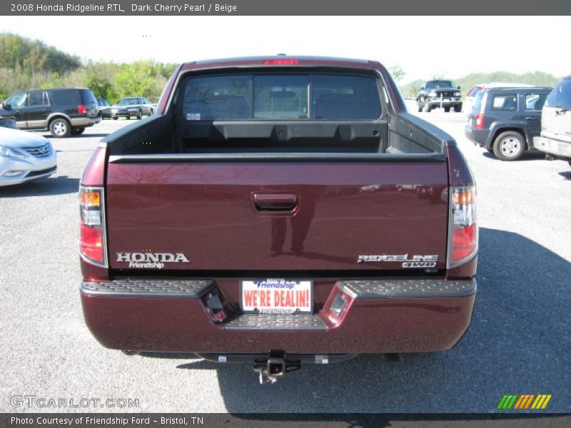 Dark Cherry Pearl / Beige 2008 Honda Ridgeline RTL