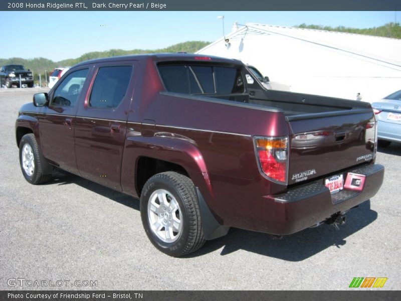 Dark Cherry Pearl / Beige 2008 Honda Ridgeline RTL