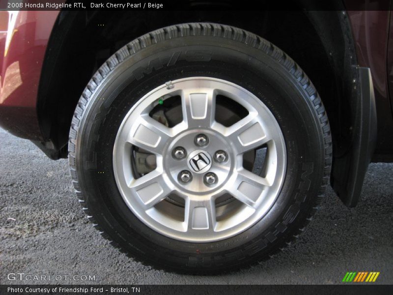 Dark Cherry Pearl / Beige 2008 Honda Ridgeline RTL