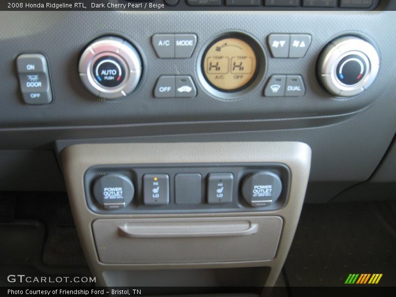 Dark Cherry Pearl / Beige 2008 Honda Ridgeline RTL