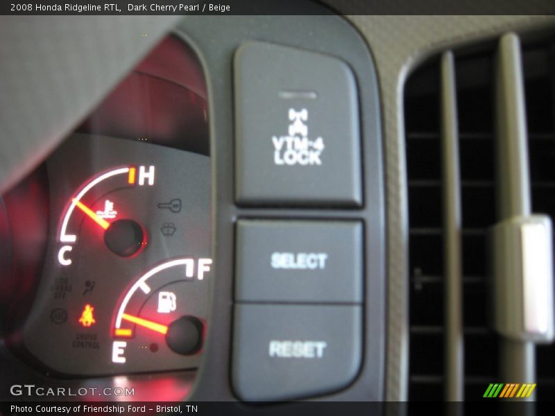 Dark Cherry Pearl / Beige 2008 Honda Ridgeline RTL