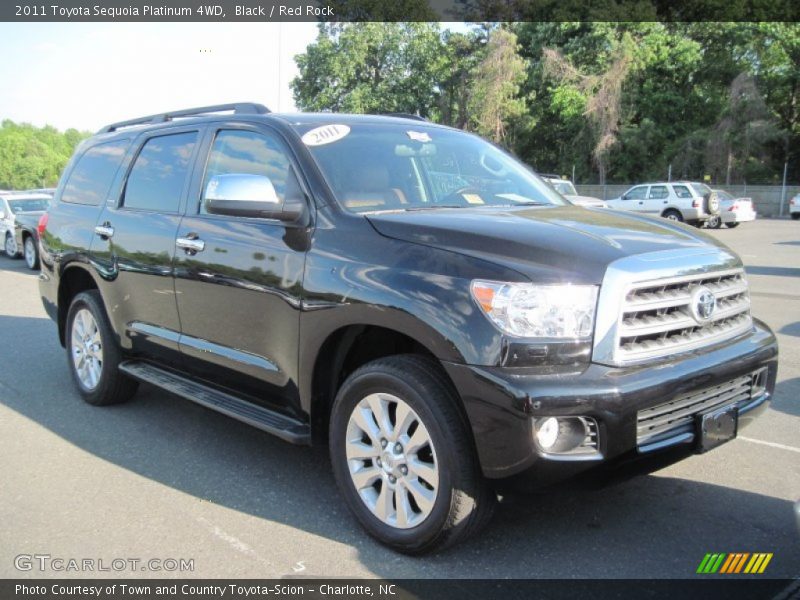 Black / Red Rock 2011 Toyota Sequoia Platinum 4WD