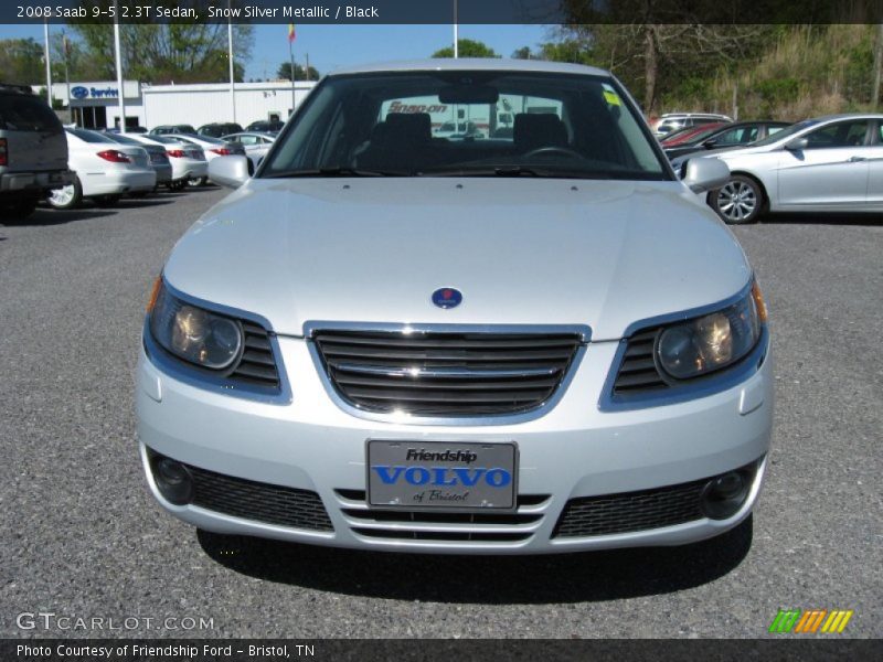Snow Silver Metallic / Black 2008 Saab 9-5 2.3T Sedan