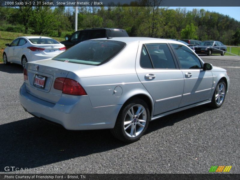 Snow Silver Metallic / Black 2008 Saab 9-5 2.3T Sedan