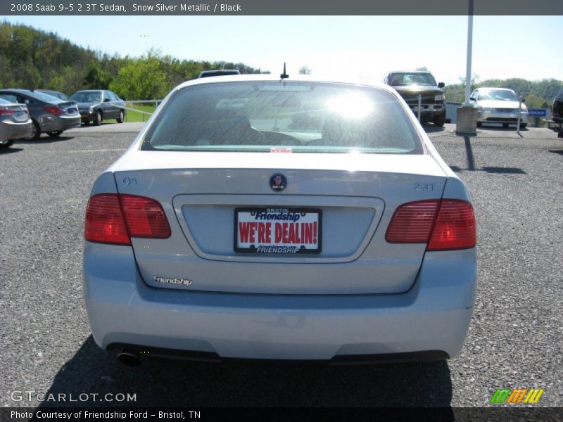 Snow Silver Metallic / Black 2008 Saab 9-5 2.3T Sedan