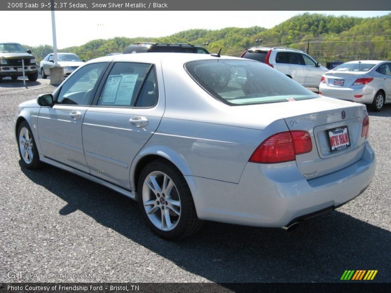 Snow Silver Metallic / Black 2008 Saab 9-5 2.3T Sedan