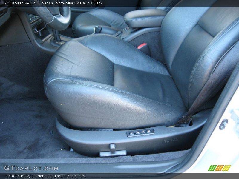 Snow Silver Metallic / Black 2008 Saab 9-5 2.3T Sedan
