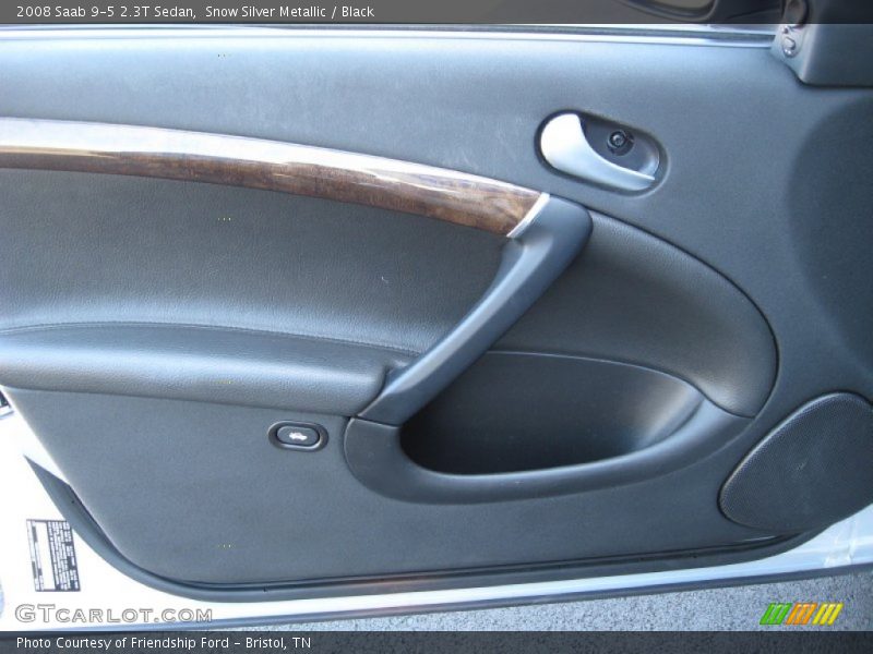 Snow Silver Metallic / Black 2008 Saab 9-5 2.3T Sedan