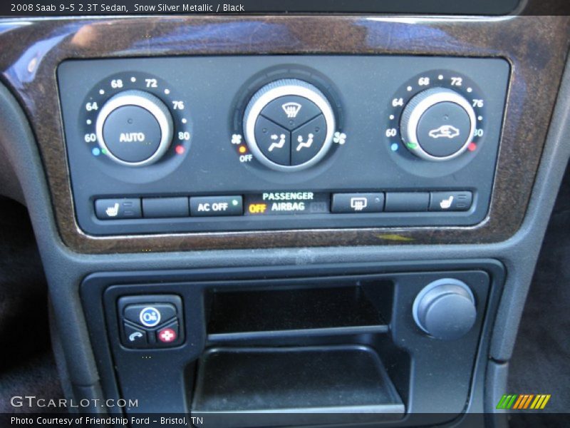 Snow Silver Metallic / Black 2008 Saab 9-5 2.3T Sedan