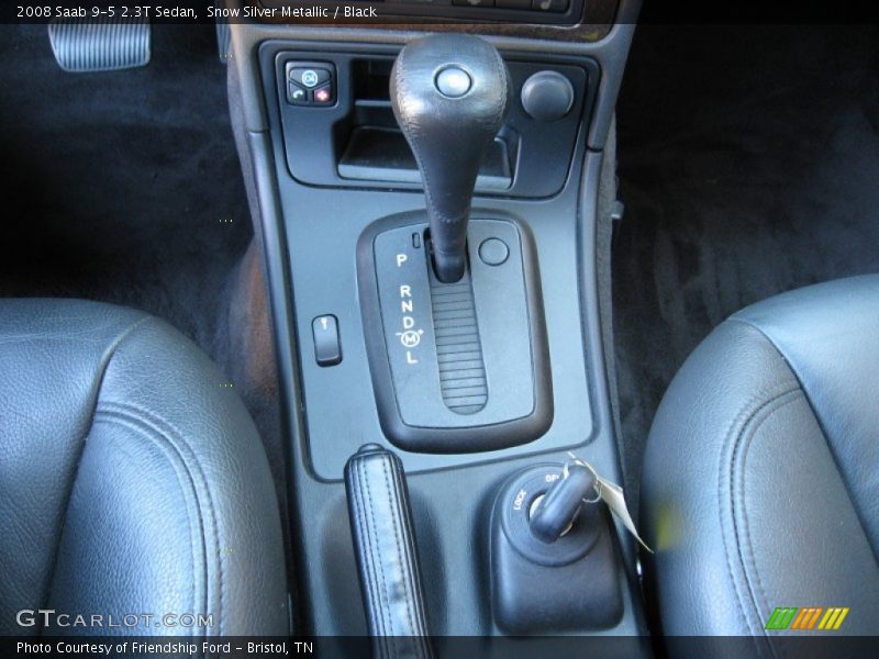 Snow Silver Metallic / Black 2008 Saab 9-5 2.3T Sedan