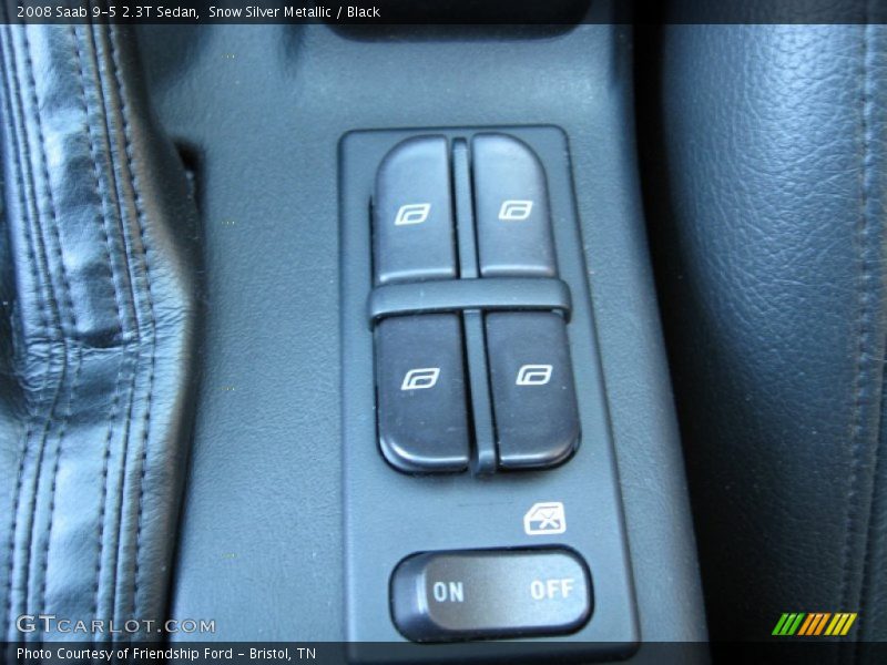 Snow Silver Metallic / Black 2008 Saab 9-5 2.3T Sedan