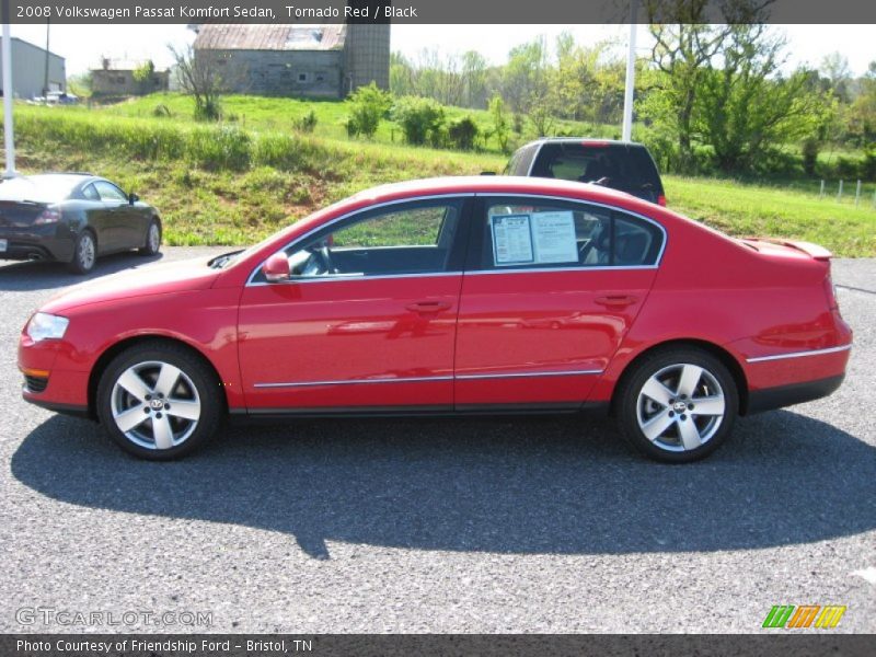 Tornado Red / Black 2008 Volkswagen Passat Komfort Sedan