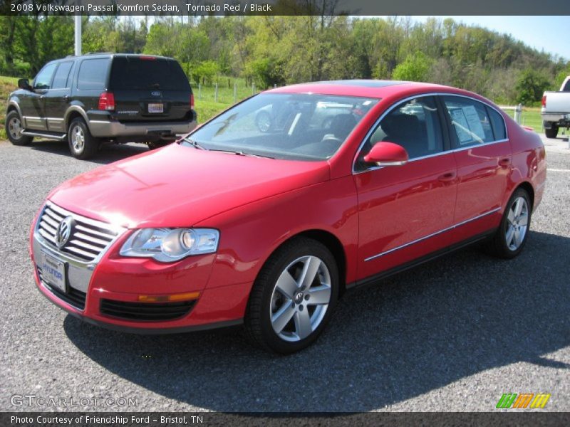 Tornado Red / Black 2008 Volkswagen Passat Komfort Sedan