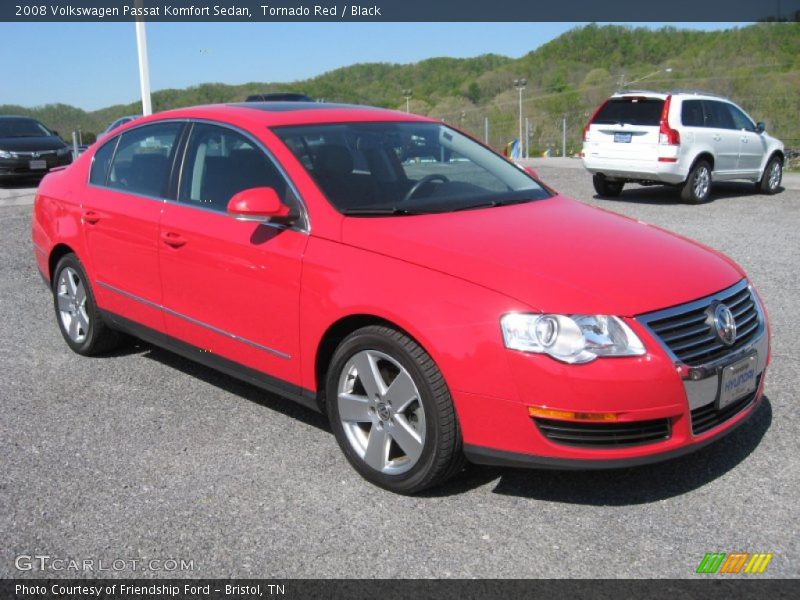 Tornado Red / Black 2008 Volkswagen Passat Komfort Sedan