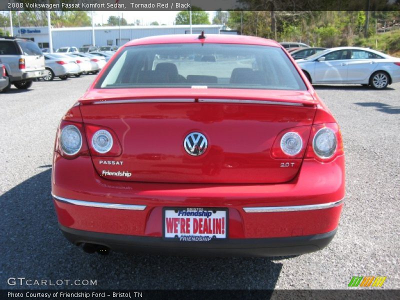 Tornado Red / Black 2008 Volkswagen Passat Komfort Sedan