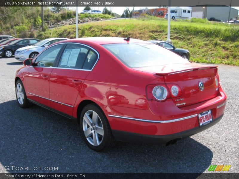 Tornado Red / Black 2008 Volkswagen Passat Komfort Sedan