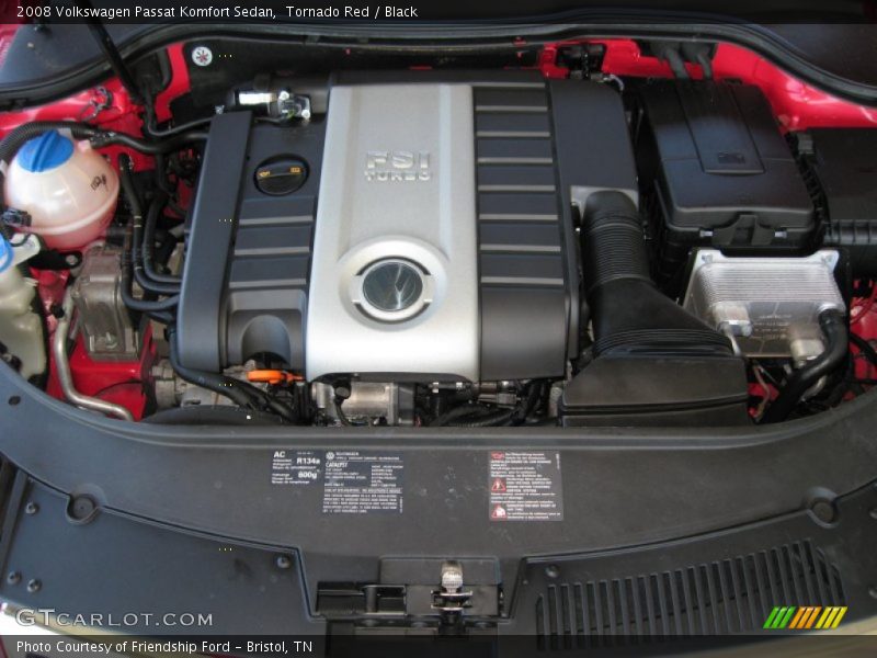 Tornado Red / Black 2008 Volkswagen Passat Komfort Sedan
