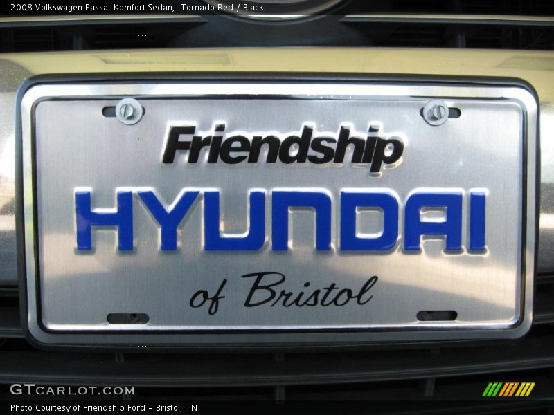 Tornado Red / Black 2008 Volkswagen Passat Komfort Sedan