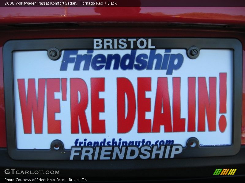 Tornado Red / Black 2008 Volkswagen Passat Komfort Sedan