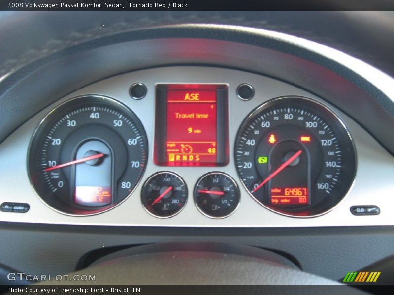 Tornado Red / Black 2008 Volkswagen Passat Komfort Sedan