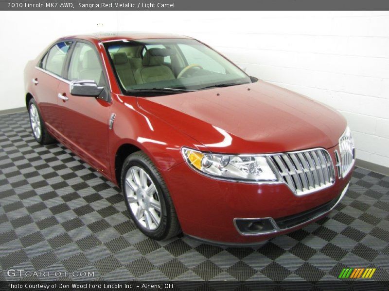 Sangria Red Metallic / Light Camel 2010 Lincoln MKZ AWD