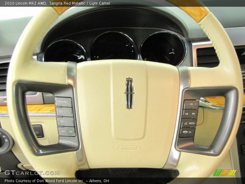 Sangria Red Metallic / Light Camel 2010 Lincoln MKZ AWD
