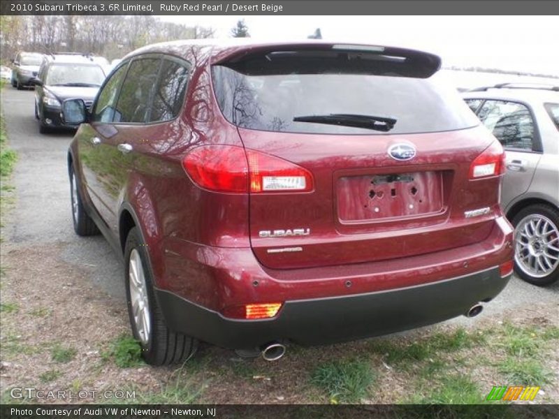 Ruby Red Pearl / Desert Beige 2010 Subaru Tribeca 3.6R Limited