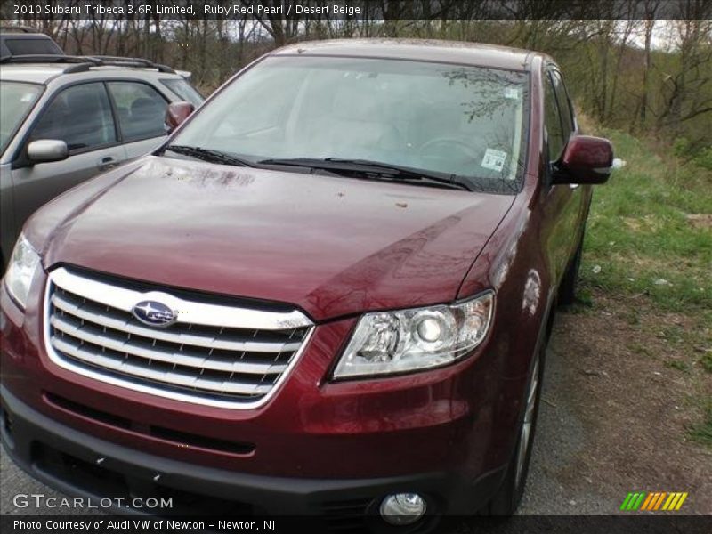 Ruby Red Pearl / Desert Beige 2010 Subaru Tribeca 3.6R Limited