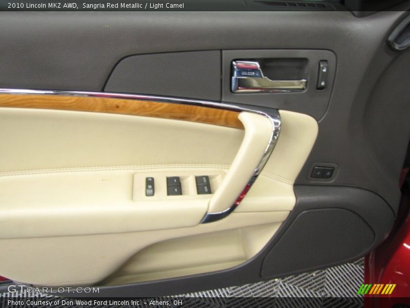 Sangria Red Metallic / Light Camel 2010 Lincoln MKZ AWD