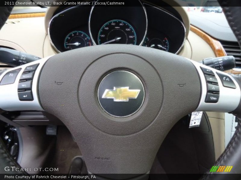 Black Granite Metallic / Cocoa/Cashmere 2011 Chevrolet Malibu LT
