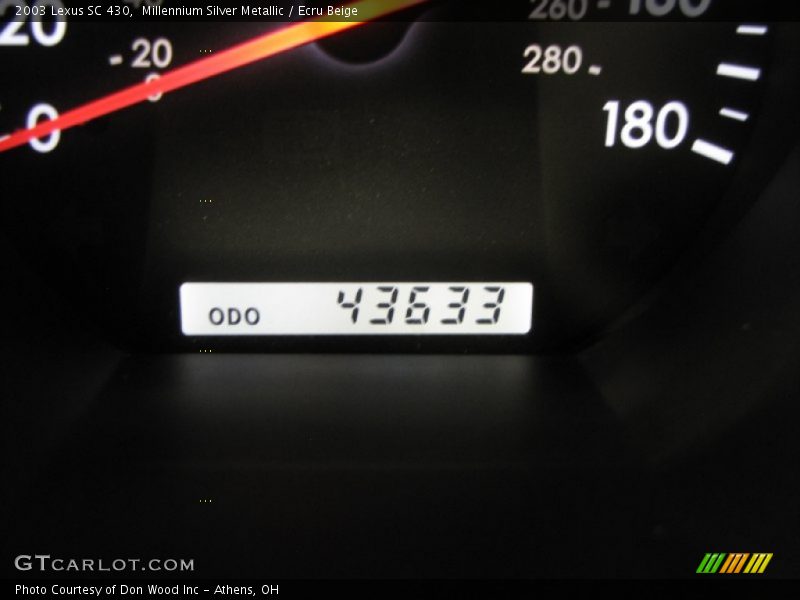 Millennium Silver Metallic / Ecru Beige 2003 Lexus SC 430