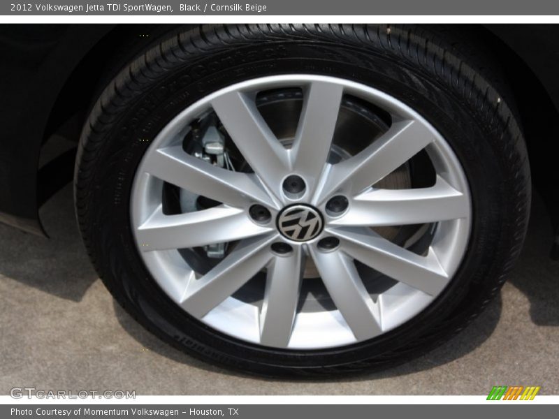 Black / Cornsilk Beige 2012 Volkswagen Jetta TDI SportWagen