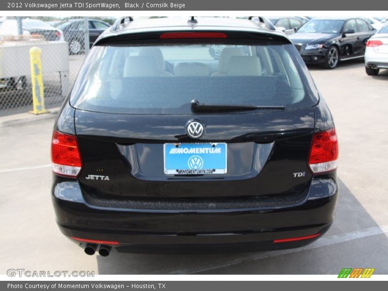 Black / Cornsilk Beige 2012 Volkswagen Jetta TDI SportWagen