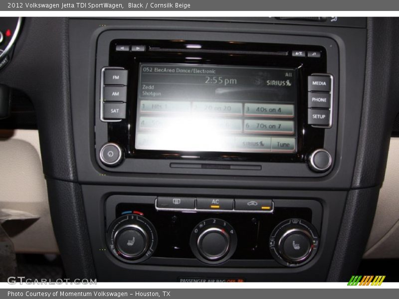 Black / Cornsilk Beige 2012 Volkswagen Jetta TDI SportWagen