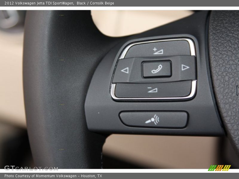 Black / Cornsilk Beige 2012 Volkswagen Jetta TDI SportWagen