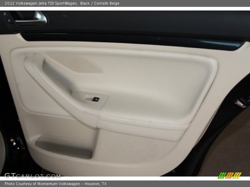 Black / Cornsilk Beige 2012 Volkswagen Jetta TDI SportWagen