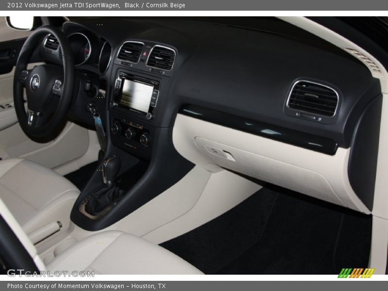 Black / Cornsilk Beige 2012 Volkswagen Jetta TDI SportWagen