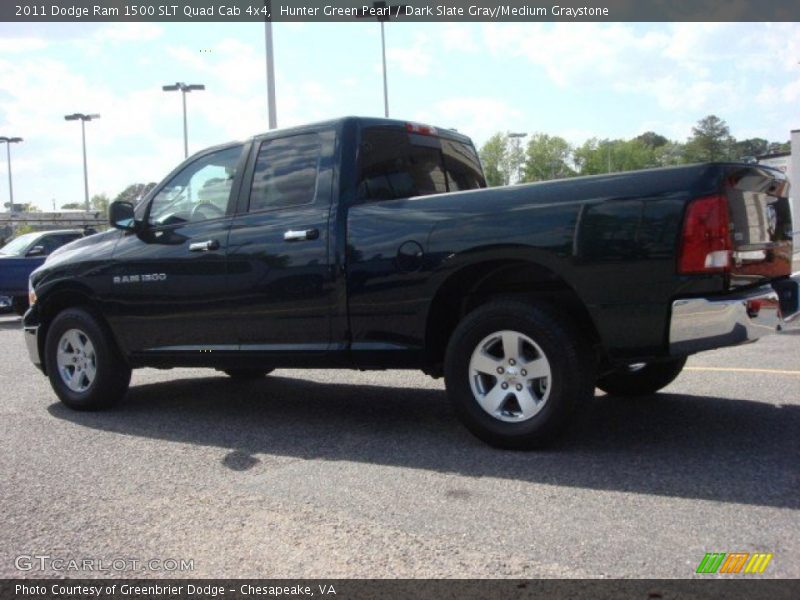 Hunter Green Pearl / Dark Slate Gray/Medium Graystone 2011 Dodge Ram 1500 SLT Quad Cab 4x4
