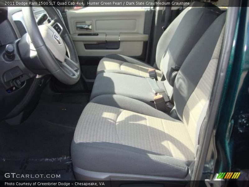 Hunter Green Pearl / Dark Slate Gray/Medium Graystone 2011 Dodge Ram 1500 SLT Quad Cab 4x4