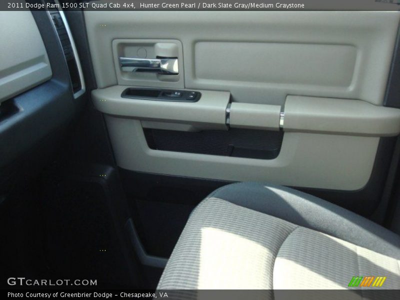 Hunter Green Pearl / Dark Slate Gray/Medium Graystone 2011 Dodge Ram 1500 SLT Quad Cab 4x4