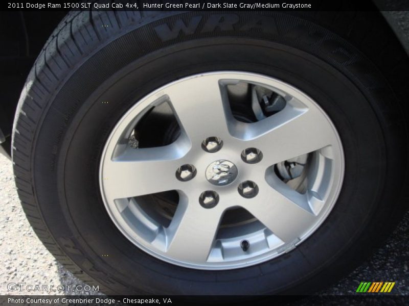Hunter Green Pearl / Dark Slate Gray/Medium Graystone 2011 Dodge Ram 1500 SLT Quad Cab 4x4