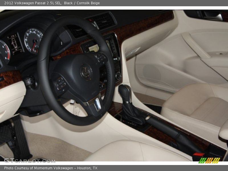 Black / Cornsilk Beige 2012 Volkswagen Passat 2.5L SEL